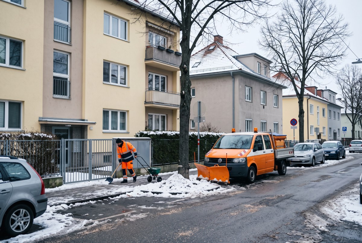 Winterdienst in Wien und Umgebung bei einem Wohnobjekt